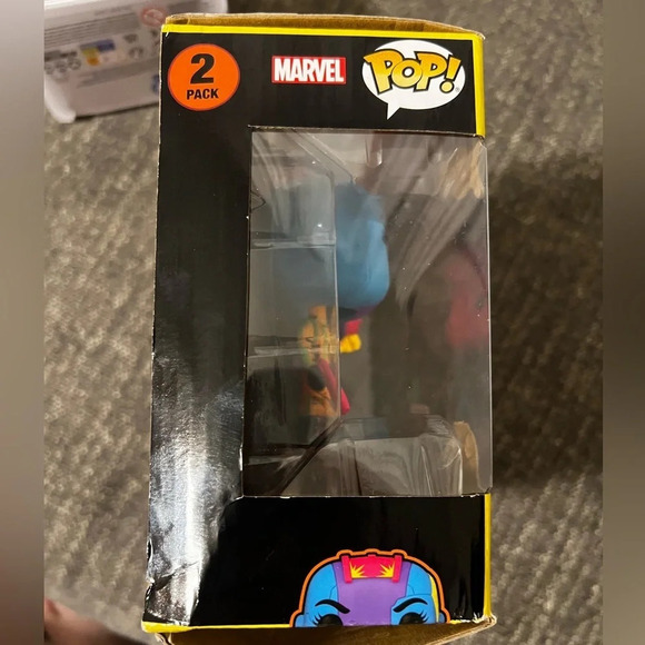 NIB Funko Pop Marvel Nebula and Mantis Blacklight Target Exclusive 2 Pack - Picture 3 of 5